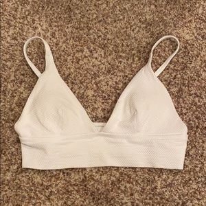 Aerie White Traingle Bikini Top